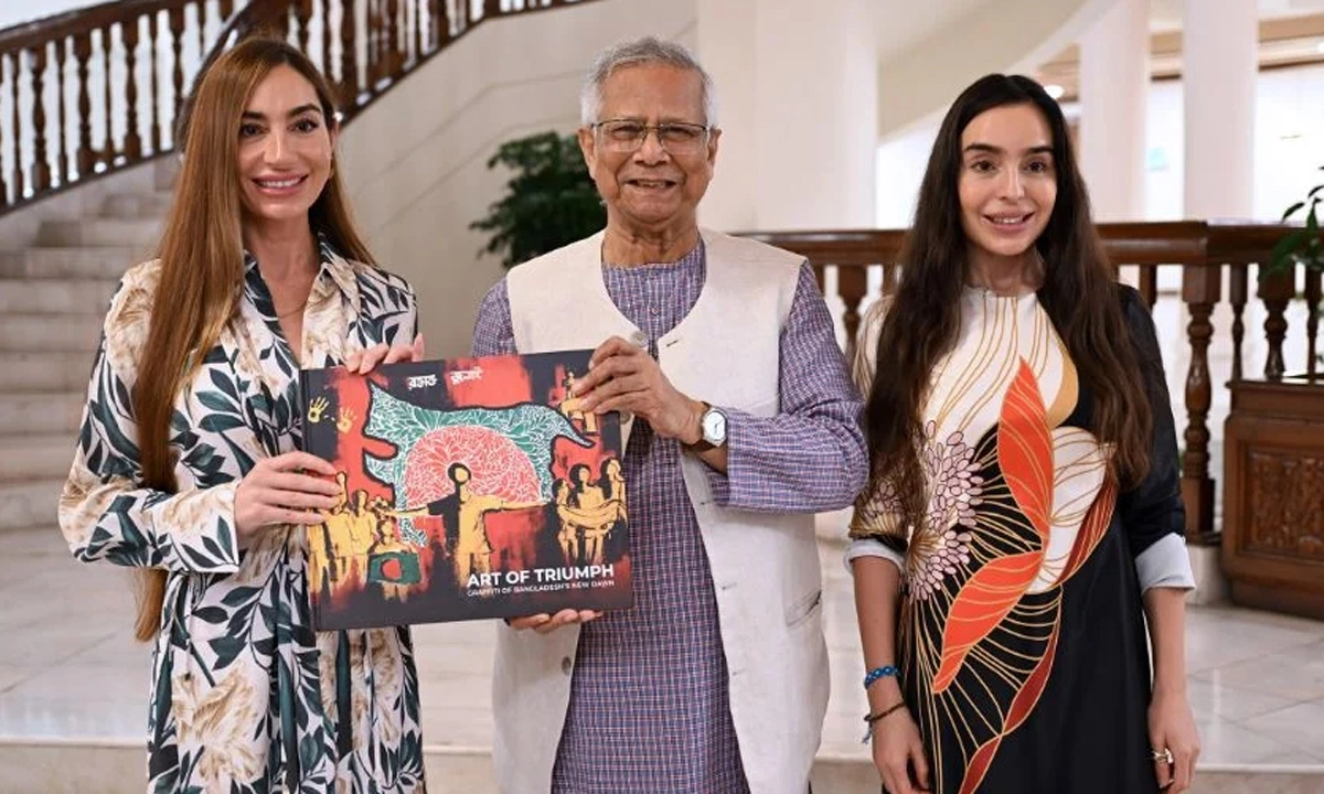 প্রধান উপদেষ্টা ড. মুহাম্মদ ইউনূসের সঙ্গে সাক্ষাৎ করেন আজারবাইজানের প্রেসিডেন্ট ইলহাম আলিয়েভের দুই কন্যা লায়লা আলিয়েভা ও আরজু আলিয়েভা।ছবি- সংগৃহীত
