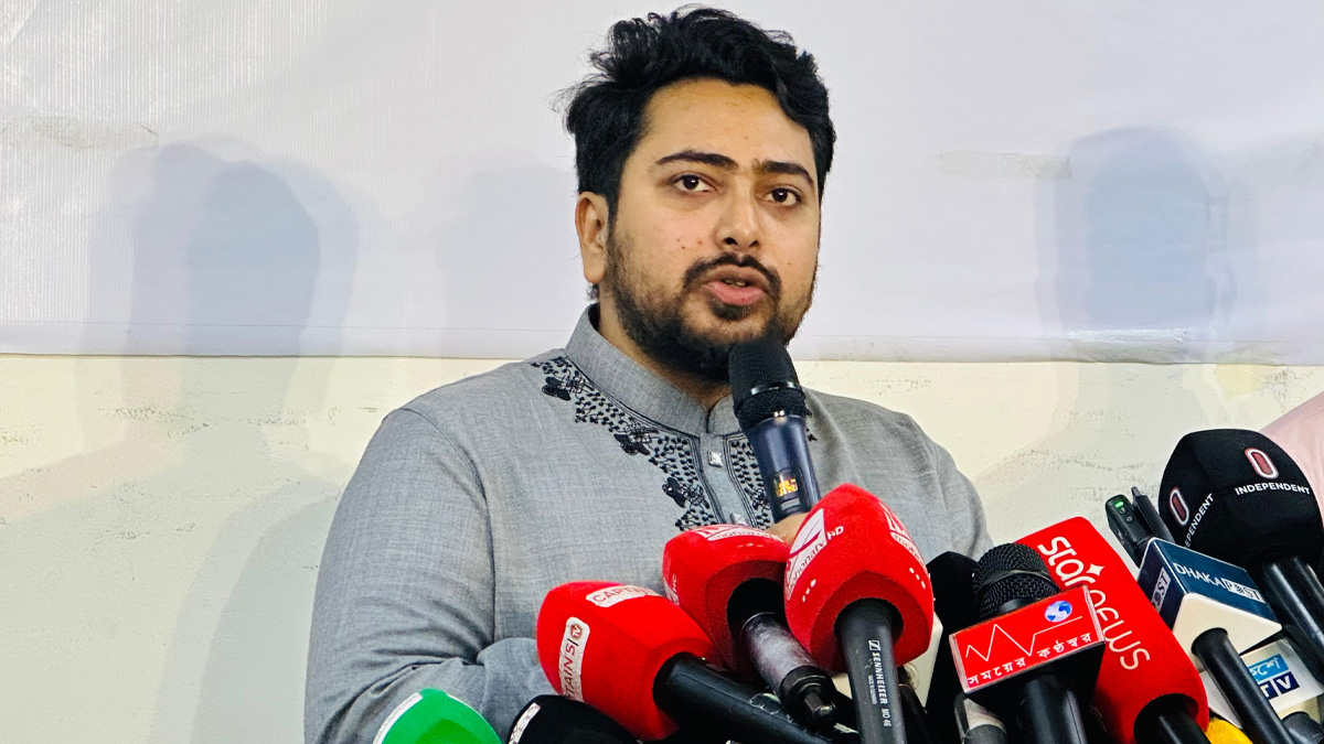 জাতীয় নাগরিক পার্টির (এনসিপি) আহ্বায়ক নাহিদ ইসলাম। ছবি- সংগৃহীত