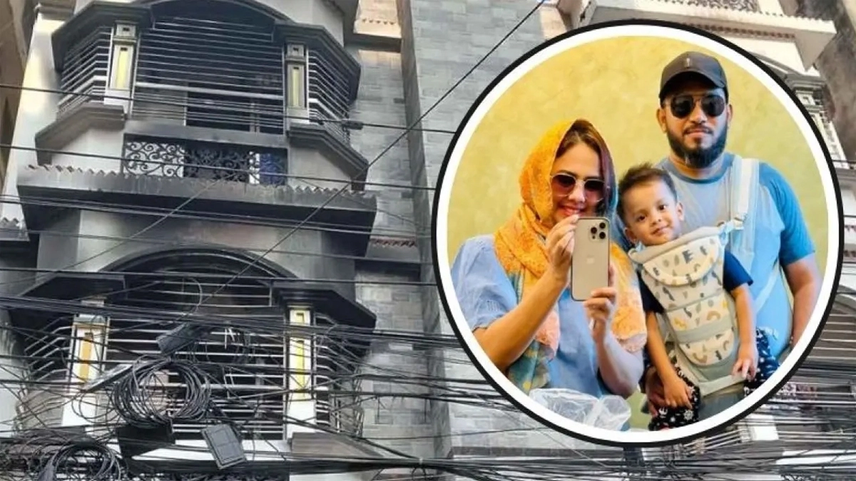 উত্তরায় অগ্নীকাণ্ডের শিকার আবাসিক ভবন থেকে বেঁচে ফেরা ৩ জন। ছবি- সংগৃহীত