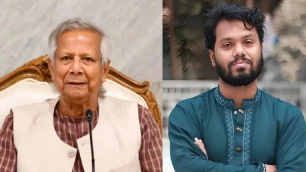 অধ্যাপক ড. মুহাম্মদ ইউনূস ও ওসমান হাদি। ছবি- সংগৃহীত ছবি- সংগৃহীত