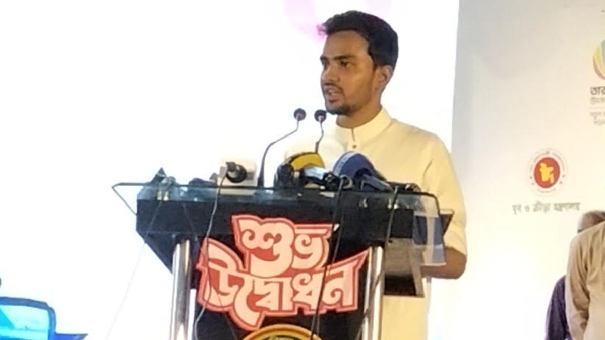 যুব ও ক্রীড়া উপদেষ্টা আসিফ মাহমুদ সজীব ভূঁইয়া। ছবি- রূপালী বাংলাদেশ