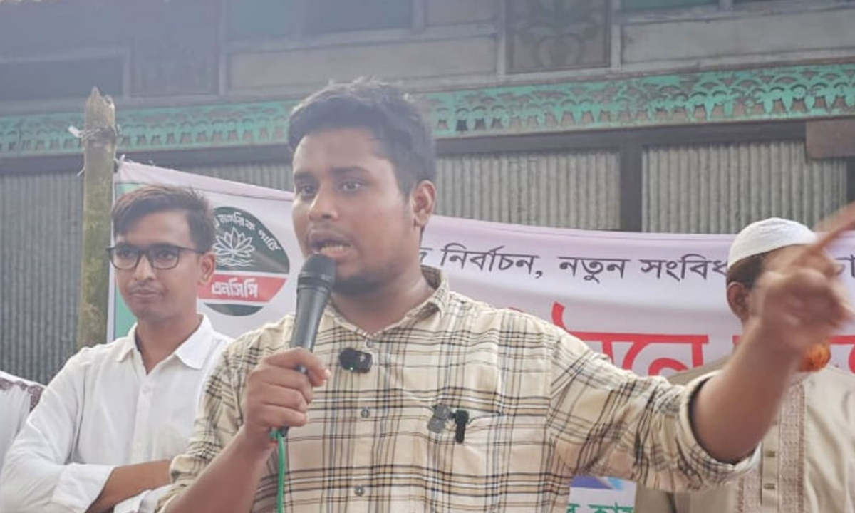 জাতীয় নাগরিক পার্টির (এনসিপি) দক্ষিণাঞ্চলের মুখ্য সংগঠক হাসনাত আবদুল্লাহ। ছবি- সংগৃহীত