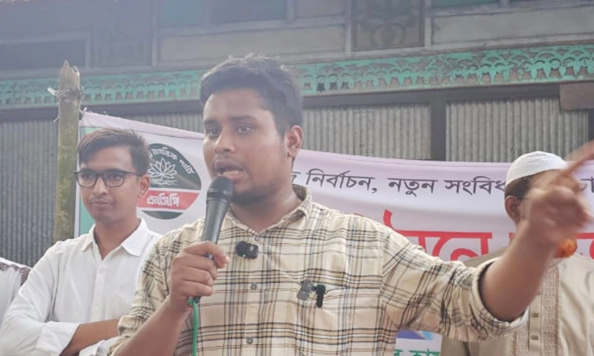 জাতীয় নাগরিক পার্টির (এনসিপি) দক্ষিণাঞ্চলের মুখ্য সংগঠক হাসনাত আবদুল্লাহ। ছবি- সংগৃহীত