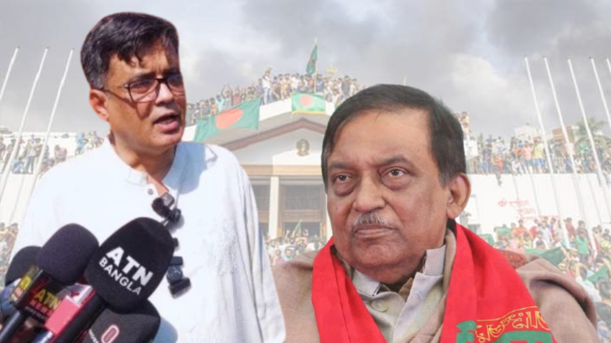 প্রেস সচিব শফিকুল আলম ও সাবেক স্বরাষ্ট্রমন্ত্রী ও দণ্ডিত আসামি আসাদুজ্জামান খান কামাল। ছবি- সংগৃহীত