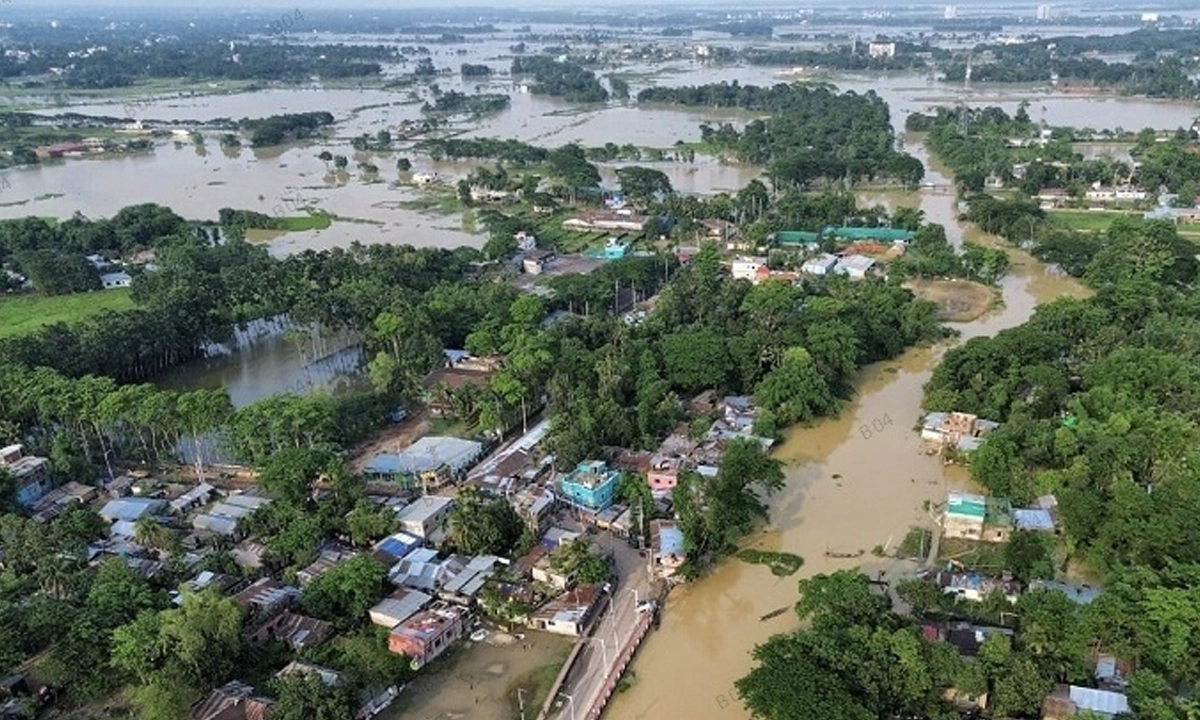 সিলেটে আকস্মিক বন্যার শঙ্কা। ছবি : সংগৃহীত