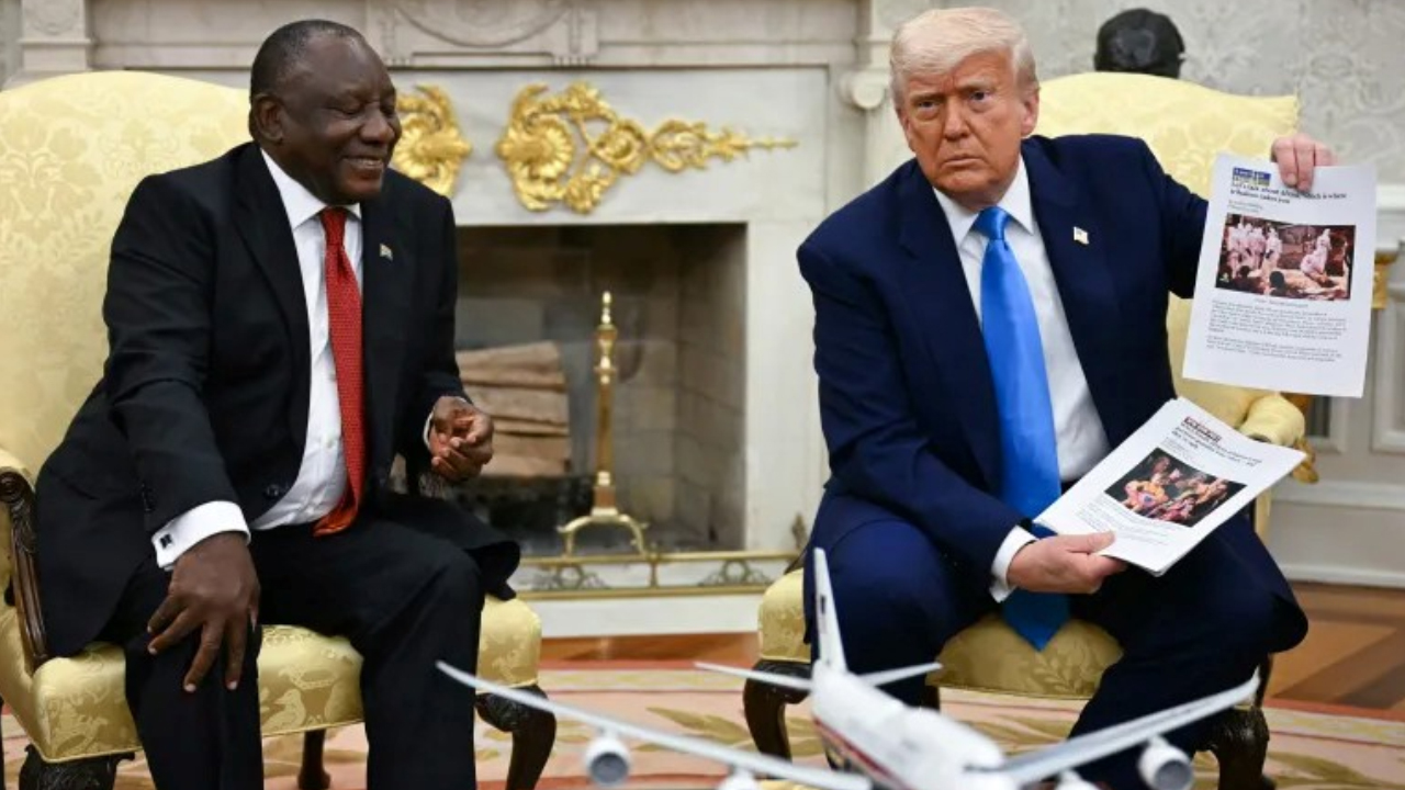 ট্রাম্প ও রামাফোসা। ছবি- সংগৃহীত