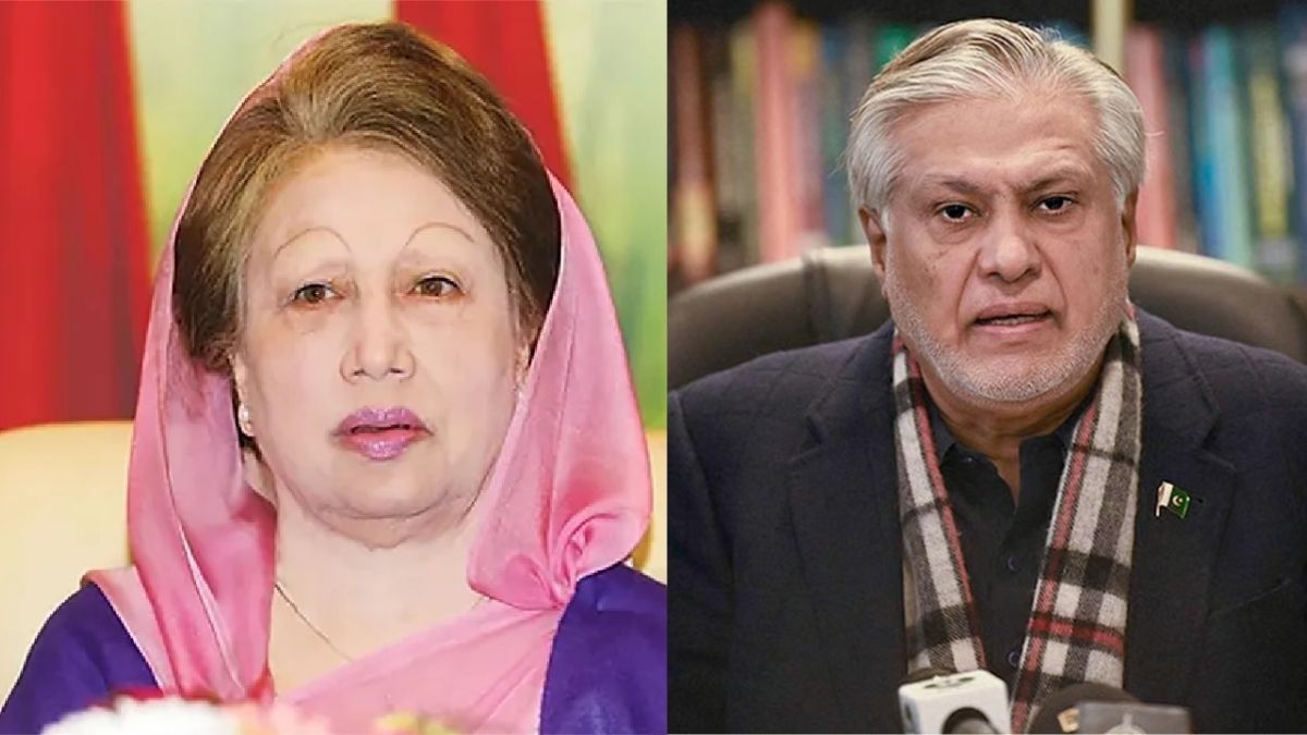 খালেদা জিয়া ও ইসহাক দার। ছবি- সংগৃহীত