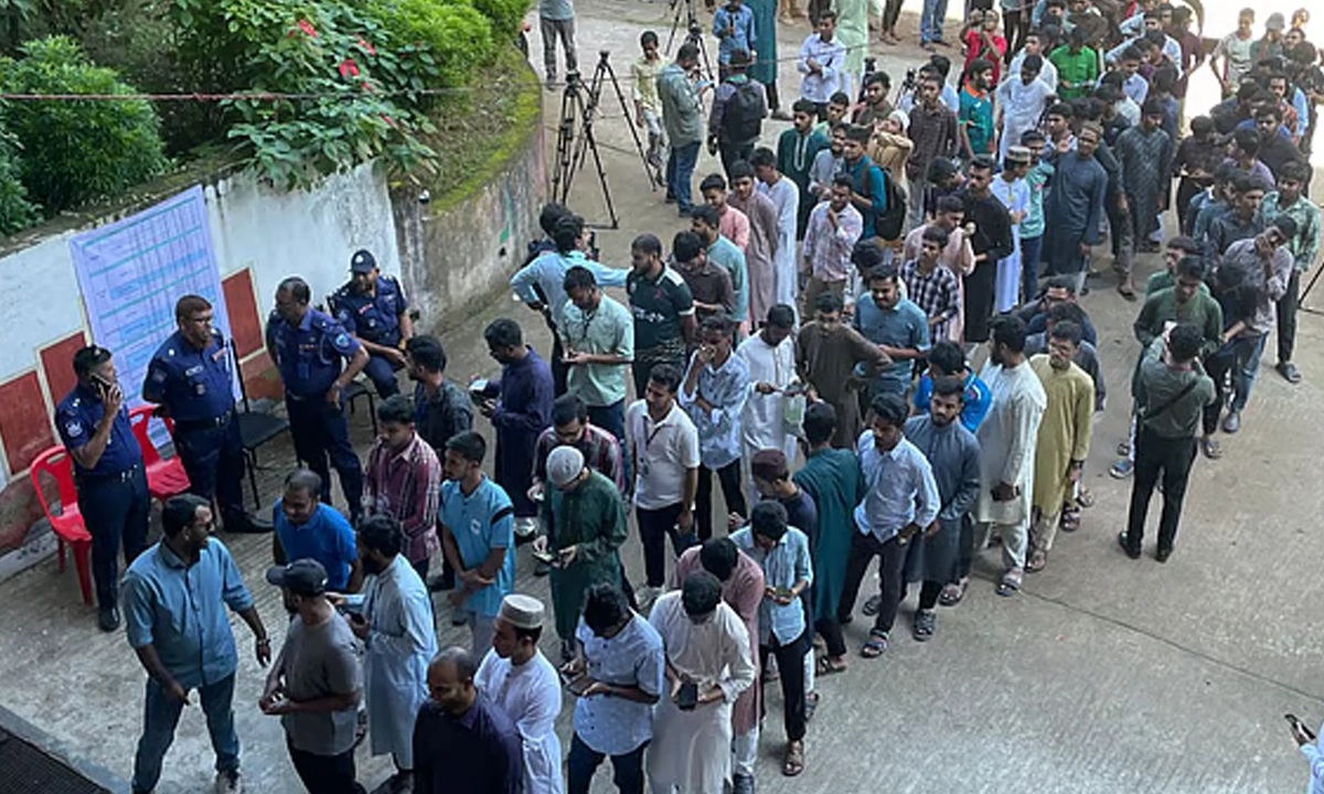 ভোটারদের সারি। ছবি - সংগৃহীত