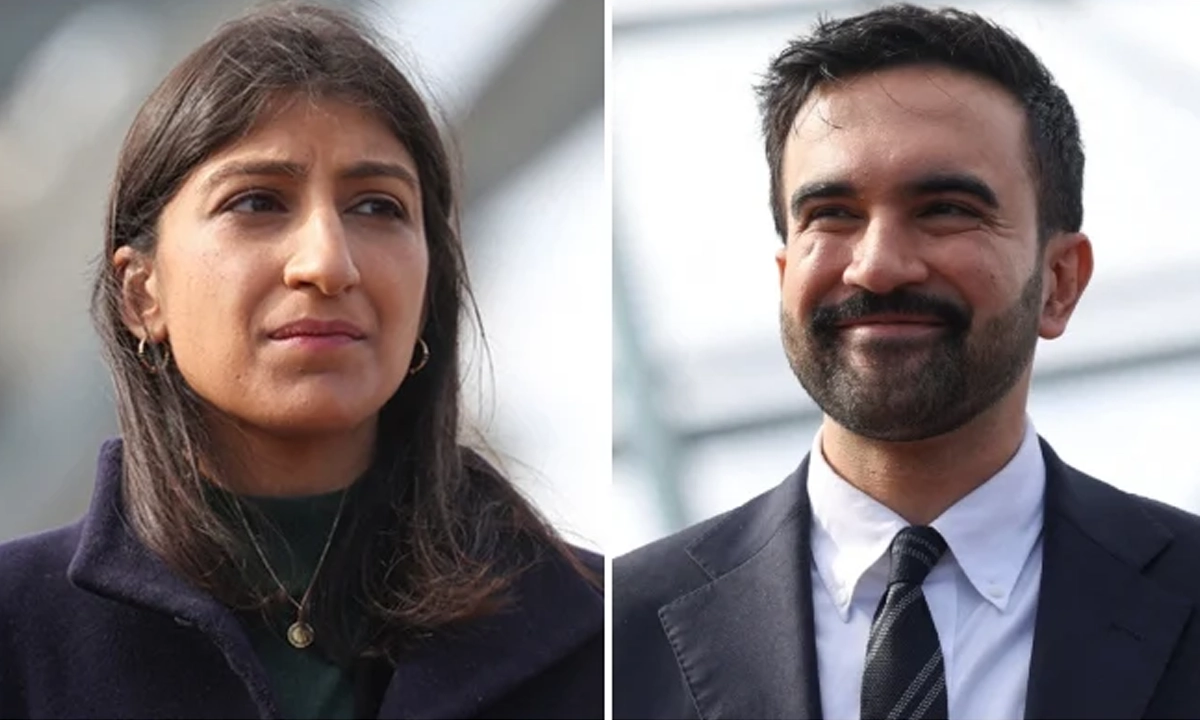 নিউইয়র্ক সিটির নির্বাচিত মেয়র জোহরান মামদানি (ডানে) এবং ফেডারেল ট্রেড কমিশনের প্রাক্তন চেয়ারপারসন লিনা খান। ছবি - সংগৃহীত