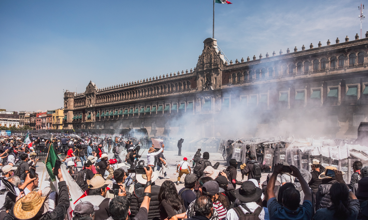 মেক্সিকোর বিভিন্ন শহরে বিক্ষোভ। ছবি - সংগৃহীত