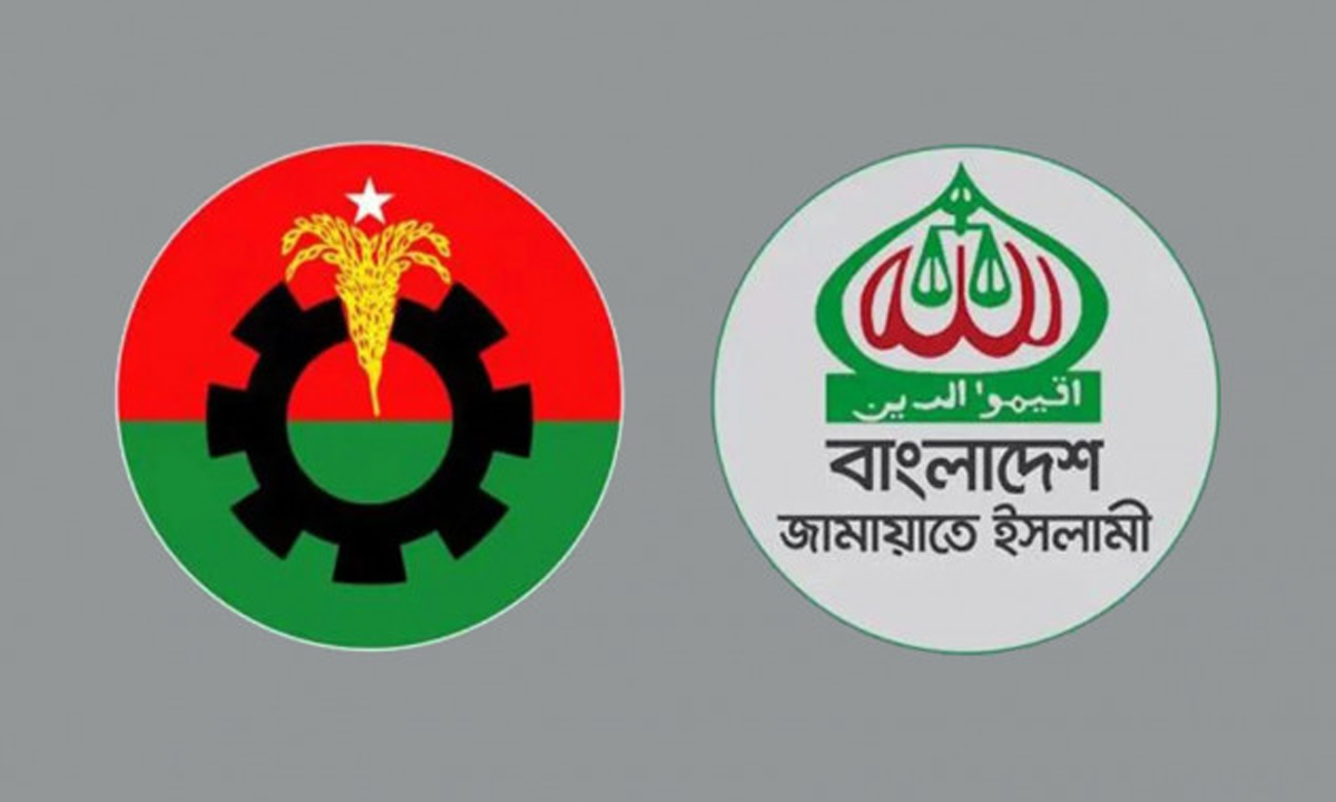 বিএনপি ও জামায়াতের লোগো। ছবি - সংগৃহীত