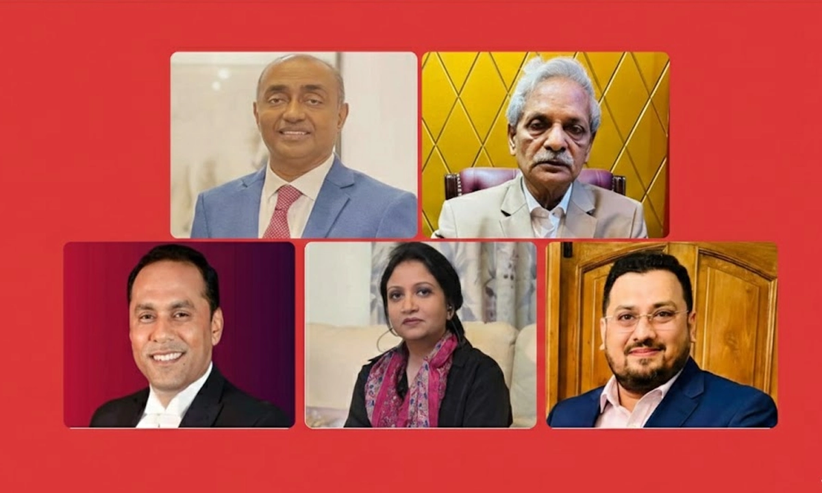 পাঁচ আইনজীবী ও নতুন মন্ত্রী। ছবি : সংগৃহীত