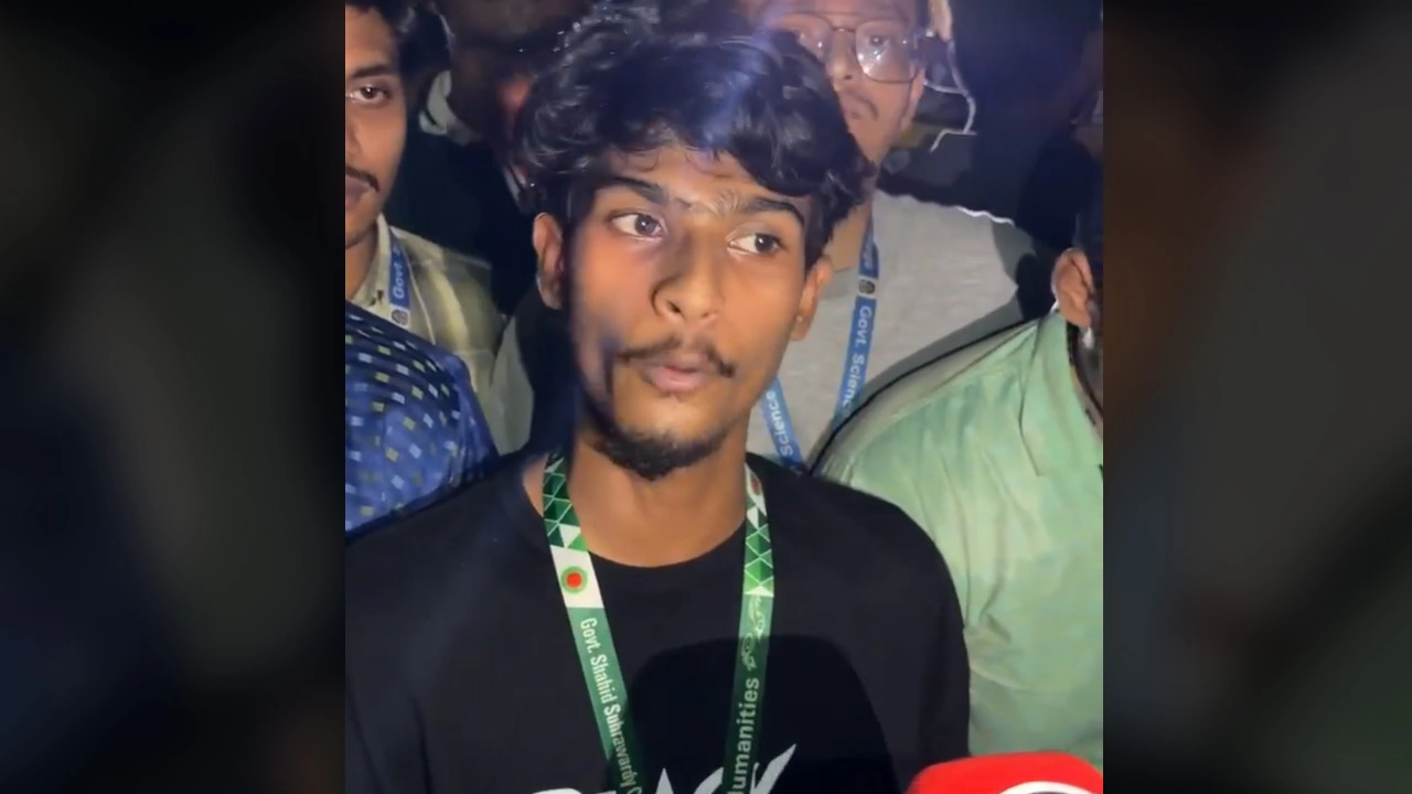 বয়কটের ডাক দেওয়া শিক্ষার্থী মাহিন। ছবি : সংগৃহীত
