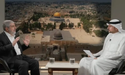 আল জাজিরার সাক্ষাৎকারে খালেদ মাশাল। ছবি- আল জাজিরা