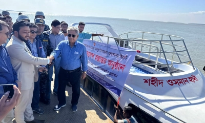 দুর্গম চরাঞ্চলে জরুরি স্বাস্থ্যসেবায় ‘শহীদ ওসমান হাদী ওয়াটার অ্যাম্বুলেন্স’