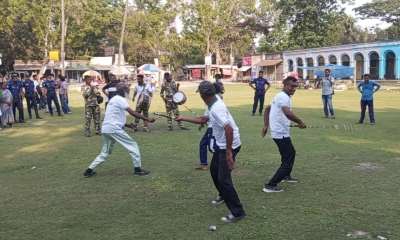বাংলা বর্ষবরণ আরও বর্ণিল করতে নড়াইলে লাঠি খেলা