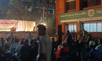 শেকৃবির ক্যাম্পাসে বিএনপির নির্বাচনি প্রচারণা-সমাবেশ: ক্ষুব্ধ শিক্ষার্থীরা