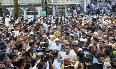 আরিফুল হক চৌধুরীর পদযাত্রা। ছবি- রূপালী বাংলাদেশ
