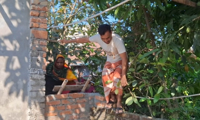 মই বেয়ে যাতায়াত