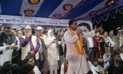 জনসমুদ্রে রূপ নিল জাহাজ প্রতীকের জনসভা