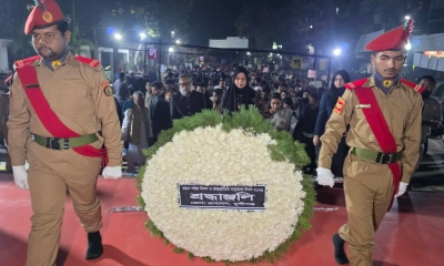 মুন্সীগঞ্জে একুশের প্রথম প্রহরে ভাষাশহীদদের প্রতি শ্রদ্ধা