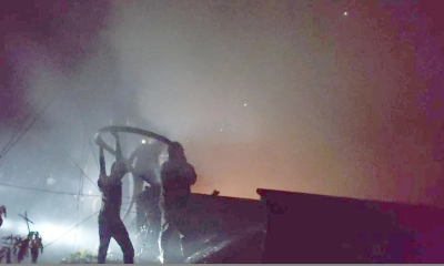 কলমাকান্দায় ২ গোডাউনে অগ্নিকাণ্ড