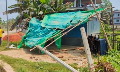 লক্ষ্মীপুরে ব্যবসায়ীর গ্যারেজ ভাঙচুর ও রড লুট