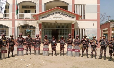 নরসিংদীতে বিজিবির ডমিনেশন টহল