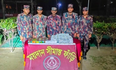 কুড়িগ্রামে বিজিবির অভিযানে চোরাচালান পণ্য জব্দ