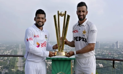 লাল বলে টস হেরে ব্যাটিংয়ে বাংলাদেশ