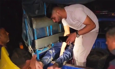 হাটের ইজারা নিয়ে দুই গ্রুপের সংঘর্ষে পুলিশের ৫ সদস্যসহ এক বিএনপি নেতা গুরুতর আহত হয়েছেন।   ছবি- রূপালী বাংলাদেশ
