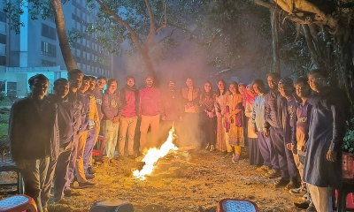 জাককানইবি প্রেসক্লাবের উদ্যোগে আগুন উৎসব