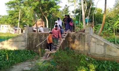 দুমকিতে সেতুর সংযোগ সড়ক না থাকায় দূর্ভোগে এলাকাবাসী