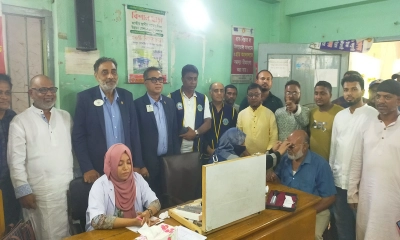 লায়ন আসলাম চৌধুরীর উদ্যোগে বিনামূল্যে চক্ষু চিকিৎসা সেবা