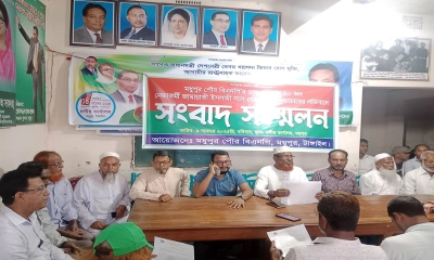 সংবাদ সম্মেলন করেন বিএনপি।  ছবি- রূপালী বাংলাদেশ