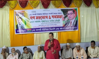 প্রকৌশলী ফাহিম চৌধুরী নকলা ও নালিতাবাড়ীর প্রতিটি এলাকায় গণসংযোগ ও পথসভা করছেন। ছবি- রূপালী বাংলাদেশ