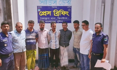 শৈলকুপায় ৭ জুয়াড়ি আটক, নগদ টাকা জব্দ