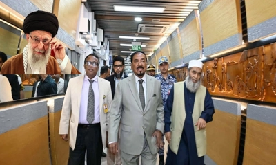 আয়াতুল্লাহ খামেনির জানাজায় অংশ নিতে ইরানের পথে স্পিকার