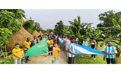 আর্জেন্টিনার ২০০ হাতের জবাবে ব্রাজিলের ৩০০ হাতের পতাকা