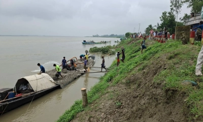 যমুনার ভাঙনে ঢাকা-টাঙ্গাইল  তারাকান্দি আঞ্চলিক মহাসড়ক