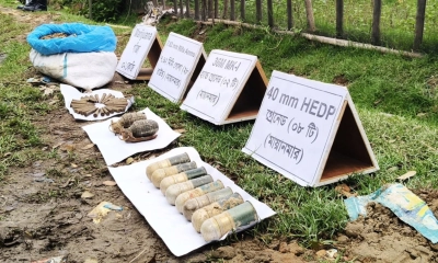টেকনাফ সীমান্তে তাজা গুলি-গ্রেনেড উদ্ধার