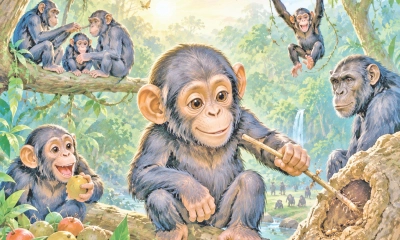 রাসনা ও ছোট্ট শিম্পাঞ্জি