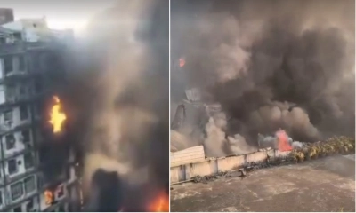 কলকাতার বড়বাজারে ভয়াবহ আগুন। ছবি- সংগৃহীত