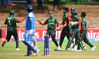 বিশ্বকাপে ভারতের যুবাদের ২৩৮ রানে থামাল বাংলাদেশ