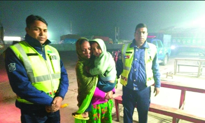 শেরপুরে পুলিশের তৎপরতায় রক্ষা পেল মা ও শিশু