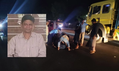 সড়ক দুর্ঘটনায় শিক্ষক নিহত। ছবি- রূপালী বাংলাদেশ