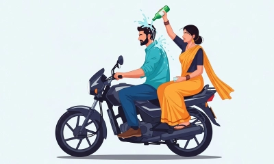 চলন্ত বাইকে স্বামীর মাথায় অ্যাসিড ঢাললেন স্ত্রী