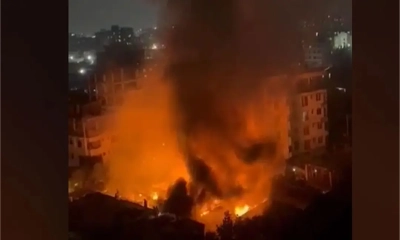 রাজধানীর তুরাগে বস্তিতে ভয়াবহ আগুন