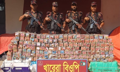 কুমিল্লা সীমান্তে ১ কোটি ২২ লাখ টাকার ভারতীয় মালামাল জব্দ