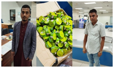 বিমানবন্দরে দুই যাত্রীর ব্যাগে ১০ লাখ টাকার অবৈধ পণ্য